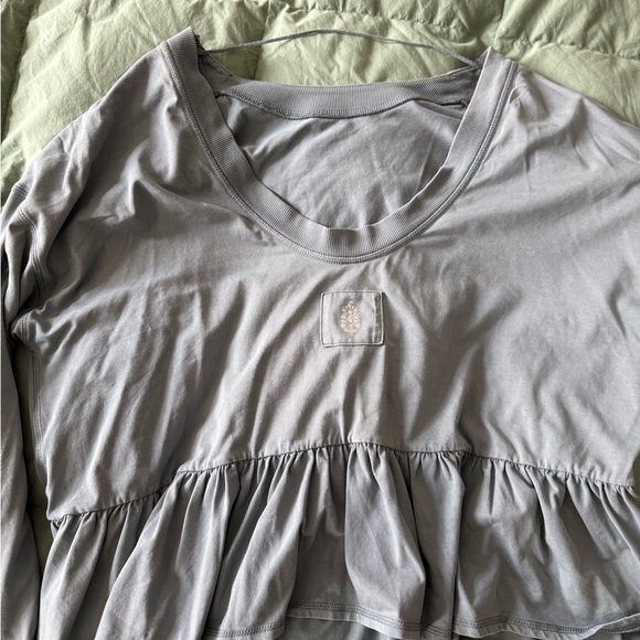 Free people Blue Ruffle Back Sweatshirt - Picture 3 of 5